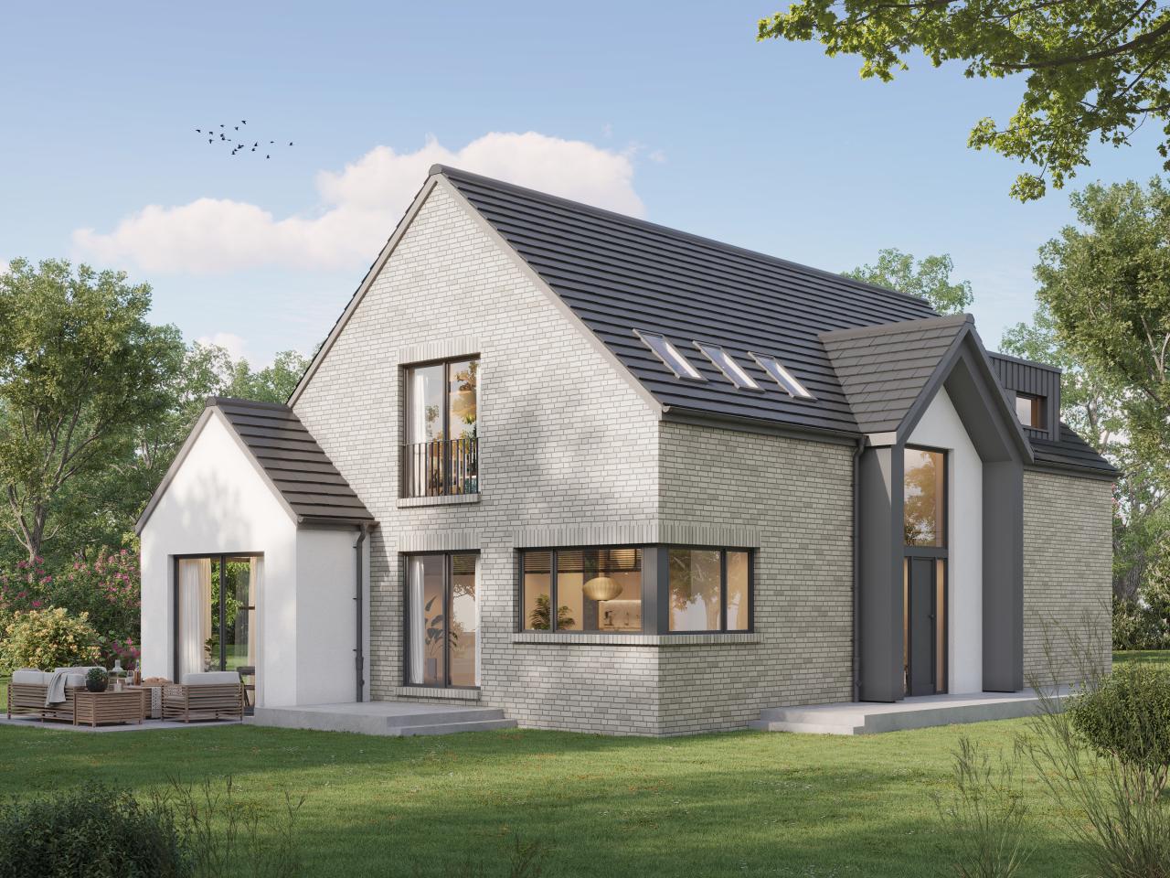 Hausbesichtigung, Satteldachhaus, Einfamilienhaus